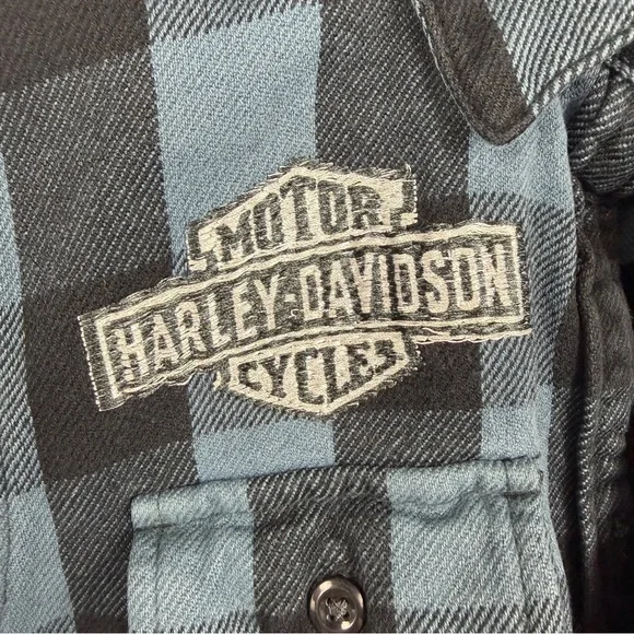 Harley-Davidson Black and Blue Checkered Shirt - Picture 3 of 10
